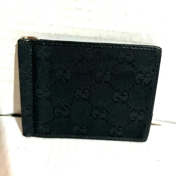 Gucci GG  unisex black canvas/ leather wallet - Picture 2 of 9